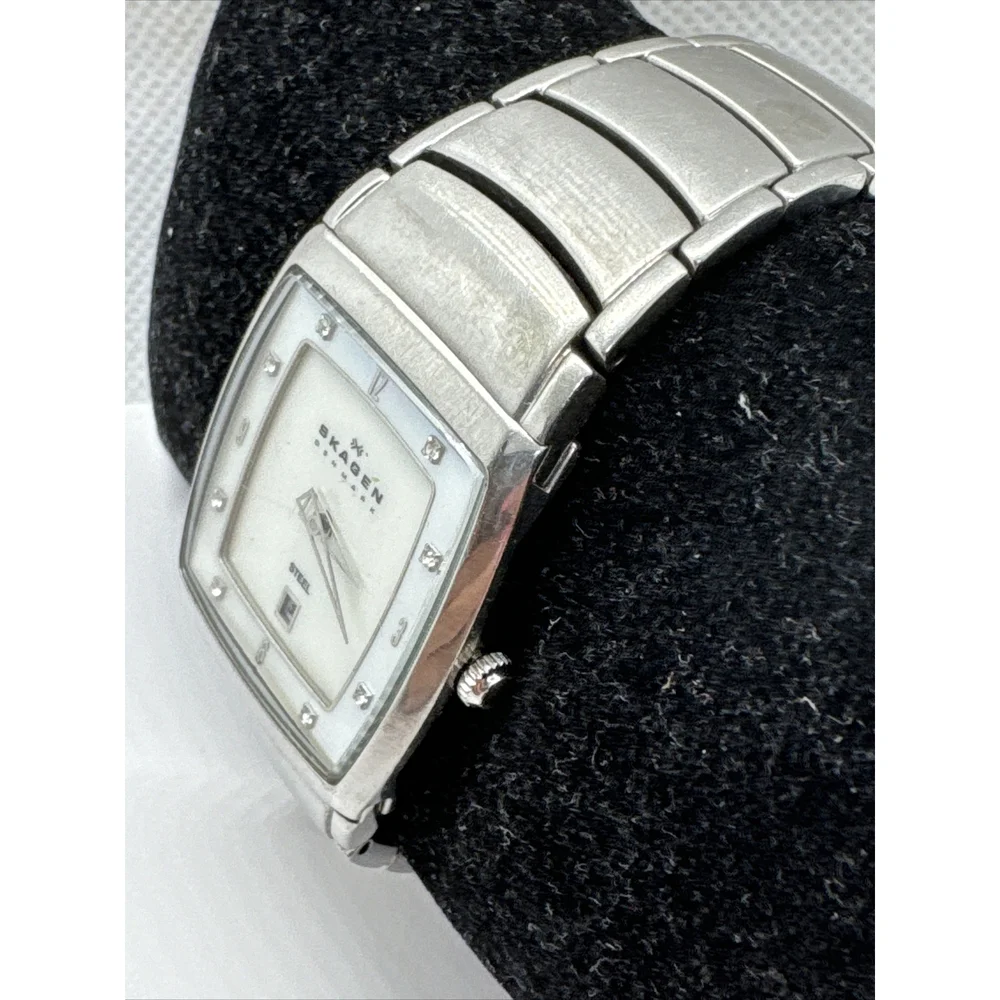 Skagen 380SSX Women's Silver Stainless Steel Analog Dial Quartz Watch AEA278
